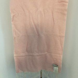 Italian Woolen Treasures Pink I Striped Wool# cashemir Large Warm Scarf